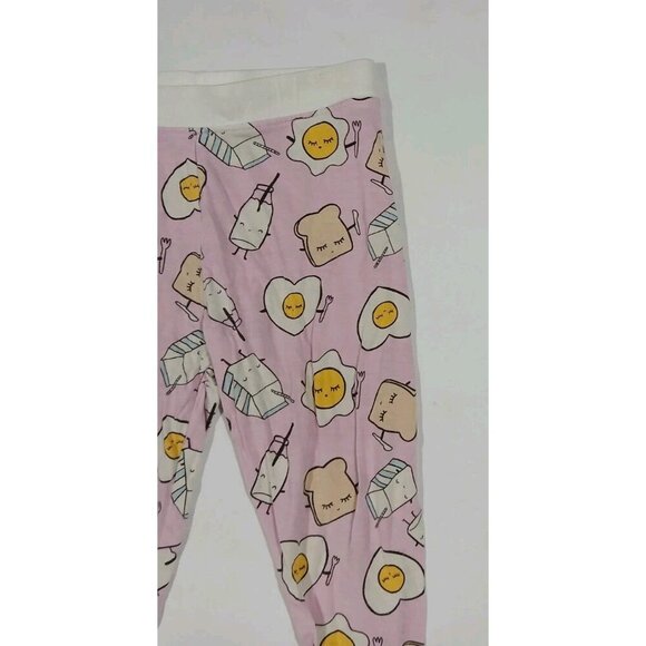 Little Sleepies Pajamas PJs Size 12-18 Months Pink Eggs Milk Breakfast Bamboo - Picture 3 of 7